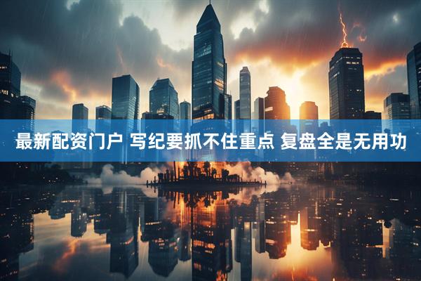 最新配资门户 写纪要抓不住重点 复盘全是无用功
